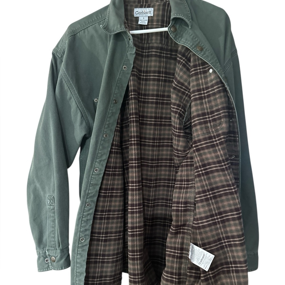 Vintage Carhartt Flannel Lined Canvas Barn Jacket - Picture 3 of 7